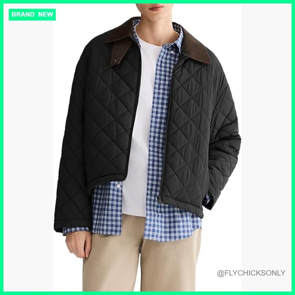 Quilted Lightweight Puffer Jacket with Water Repellent Shell and Pockets